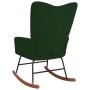 Silla mecedora de terciopelo verde oscuro de , Mecedoras - Ref: Foro24-327745, Precio: 111,63 €, Descuento: %