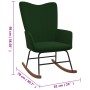 Silla mecedora de terciopelo verde oscuro de , Mecedoras - Ref: Foro24-327745, Precio: 111,63 €, Descuento: %