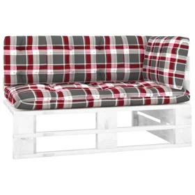 Corner garden sofa made of white impregnated pine wood pallets by , Modular outdoor sofas - Ref: Foro24-3066577, Price: 126,5...