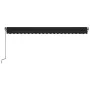 Toldo retráctil manual con luz LED gris antracita 500x350 cm de , Toldos - Ref: Foro24-3069224, Precio: 511,41 €, Descuento: %
