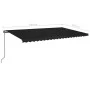 Toldo retráctil manual con luz LED gris antracita 500x350 cm de , Toldos - Ref: Foro24-3069224, Precio: 511,41 €, Descuento: %
