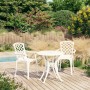 Mesa y sillas de bistró 3 piezas aluminio fundido blanco de , Conjuntos de jardín - Ref: Foro24-3070582, Precio: 430,02 €, De...