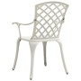 Mesa y sillas de bistró 3 piezas aluminio fundido blanco de , Conjuntos de jardín - Ref: Foro24-3070582, Precio: 430,02 €, De...