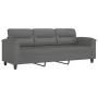 Sofá de 3 plazas con cojines tela microfibra gris oscuro 180 cm de , Sofás - Ref: Foro24-3200979, Precio: 330,55 €, Descuento: %