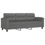 Sofá de 3 plazas con cojines tela microfibra gris oscuro 180 cm de , Sofás - Ref: Foro24-3200979, Precio: 339,22 €, Descuento: %