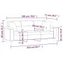 Sofá de 3 plazas con cojines tela microfibra gris oscuro 180 cm de , Sofás - Ref: Foro24-3200979, Precio: 330,55 €, Descuento: %