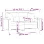 Sofá de 2 plazas con cojines tela microfibra gris claro 140 cm de , Sofás - Ref: Foro24-3200972, Precio: 269,87 €, Descuento: %