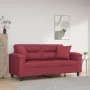 2-seater sofa with red synthetic leather cushions 140 cm by , Sofas - Ref: Foro24-3200991, Price: 257,75 €, Discount: %