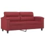 2-seater sofa with red synthetic leather cushions 140 cm by , Sofas - Ref: Foro24-3200991, Price: 257,75 €, Discount: %