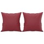Sofá de 2 plazas con cojines cuero sintético rojo tinto 140 cm de , Sofás - Ref: Foro24-3200991, Precio: 261,97 €, Descuento: %