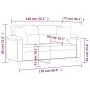 2-seater sofa with red synthetic leather cushions 140 cm by , Sofas - Ref: Foro24-3200991, Price: 257,75 €, Discount: %