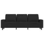 Sofá de 3 plazas con taburete de tela negro 180 cm de , Sofás - Ref: Foro24-3201155, Precio: 312,65 €, Descuento: %