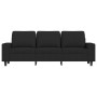 Sofá de 3 plazas con taburete de tela negro 180 cm de , Sofás - Ref: Foro24-3201155, Precio: 317,56 €, Descuento: %