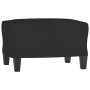 Sofá de 3 plazas con taburete de tela negro 180 cm de , Sofás - Ref: Foro24-3201155, Precio: 317,56 €, Descuento: %