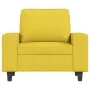 Sillón con taburete tela amarillo claro 60 cm de , Sofás - Ref: Foro24-3201148, Precio: 214,74 €, Descuento: %