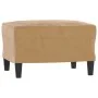 Sofá de 3 plazas con taburete de terciopelo marrón 180 cm de , Sofás - Ref: Foro24-3201181, Precio: 341,61 €, Descuento: %