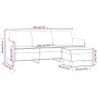 Sofá de 3 plazas con taburete de terciopelo marrón 180 cm de , Sofás - Ref: Foro24-3201181, Precio: 341,61 €, Descuento: %