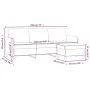 Sofá de 3 plazas con taburete de terciopelo gris claro 180 cm de , Sofás - Ref: Foro24-3201174, Precio: 307,27 €, Descuento: %