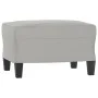 Sillón con taburete tela de microfibra gris claro 60 cm de , Sofás - Ref: Foro24-3201226, Precio: 240,23 €, Descuento: %