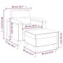 Sessel mit Hocker aus hellgrauem Mikrofaserstoff 60 cm von , Sofas - Ref: Foro24-3201226, Preis: 240,23 €, Rabatt: %