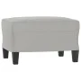 Sofá de 3 plazas y taburete tela microfibra gris claro 180 cm de , Sofás - Ref: Foro24-3201232, Precio: 371,07 €, Descuento: %