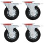 Ruedas giratorias con frenos dobles 4 unidades 125 mm de vidaXL, Manipulación de materiales - Ref: Foro24-143449, Precio: 36,...
