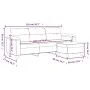 Sofá de 3 plazas y taburete tela microfibra gris claro 180 cm de , Sofás - Ref: Foro24-3201232, Precio: 371,07 €, Descuento: %