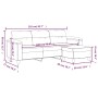 Sofá de 3 plazas y taburete tela microfibra gris claro 180 cm de , Sofás - Ref: Foro24-3201232, Precio: 377,50 €, Descuento: %