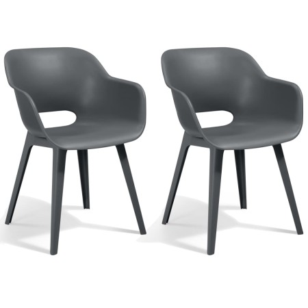 Keter Sillas de jardín Akola 2 unidades gris de , Sillas de jardín - Ref: Foro24-431495, Precio: 139,89 €, Descuento: %