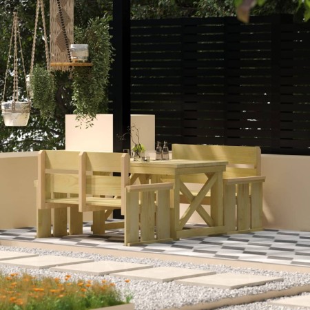 Juego de comedor de jardín 3 piezas madera de pino impregnada de , Conjuntos de jardín - Ref: Foro24-3096616, Precio: 371,06 ...