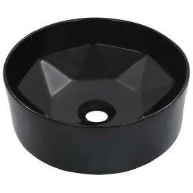 Black ceramic washbasin 36x14 cm by vidaXL, Sinks - Ref: Foro24-143910, Price: 57,04 €, Discount: %