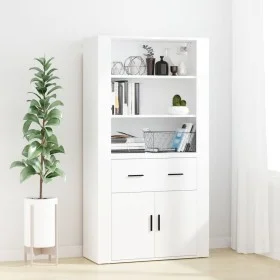 Aparador alto madera contrachapada blanco de , Aparadores - Ref: Foro24-3185375, Precio: 149,29 €, Descuento: %