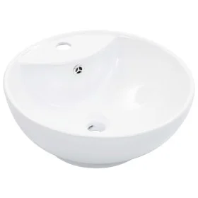 Lavabo con rebosadero 46,5x18 cm cerámica blanco de vidaXL, Lavabos - Ref: Foro24-143903, Precio: 71,81 €, Descuento: %