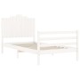 Estructura de cama con cabecero madera maciza blanco 100x200 cm de , Camas y somieres - Ref: Foro24-3194172, Precio: 141,67 €...