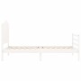 Estructura de cama con cabecero madera maciza blanco 100x200 cm de , Camas y somieres - Ref: Foro24-3194172, Precio: 141,67 €...