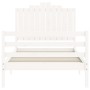 Estructura de cama con cabecero madera maciza blanco 100x200 cm de , Camas y somieres - Ref: Foro24-3194172, Precio: 141,67 €...