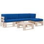 Muebles de palets 4 pzas y cojines madera pino impregnada de , Conjuntos de jardín - Ref: Foro24-3066826, Precio: 378,02 €, D...