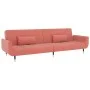 Sofá cama de 2 plazas con dos cojines terciopelo rosa de , Sofás - Ref: Foro24-337586, Precio: 308,55 €, Descuento: %