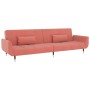 Sofá cama de 2 plazas con dos cojines terciopelo rosa de , Sofás - Ref: Foro24-337586, Precio: 313,80 €, Descuento: %
