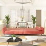 Sofá cama de 2 plazas con dos cojines terciopelo rosa de , Sofás - Ref: Foro24-337586, Precio: 313,80 €, Descuento: %