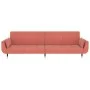 Sofá cama de 2 plazas con dos cojines terciopelo rosa de , Sofás - Ref: Foro24-337586, Precio: 308,55 €, Descuento: %