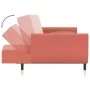 Sofá cama de 2 plazas con dos cojines terciopelo rosa de , Sofás - Ref: Foro24-337586, Precio: 308,55 €, Descuento: %