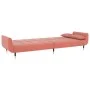 Sofá cama de 2 plazas con dos cojines terciopelo rosa de , Sofás - Ref: Foro24-337586, Precio: 308,55 €, Descuento: %