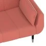 Sofá cama de 2 plazas con dos cojines terciopelo rosa de , Sofás - Ref: Foro24-337586, Precio: 308,55 €, Descuento: %