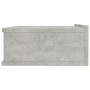 Mesita de noche flotante contrachapada gris hormigón 40x30x15cm de vidaXL, Mesitas de noche - Ref: Foro24-800314, Precio: 25,...