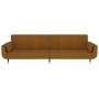 Sofá cama de 2 plazas con dos cojines terciopelo marrón de , Sofás - Ref: Foro24-337590, Precio: 308,60 €, Descuento: %
