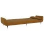Sofá cama de 2 plazas con dos cojines terciopelo marrón de , Sofás - Ref: Foro24-337590, Precio: 285,23 €, Descuento: %