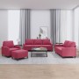 Juego de sofás con cojines 4 piezas terciopelo rojo tinto de , Sofás - Ref: Foro24-3201490, Precio: 610,41 €, Descuento: %