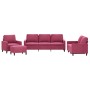 Juego de sofás con cojines 4 piezas terciopelo rojo tinto de , Sofás - Ref: Foro24-3201490, Precio: 610,41 €, Descuento: %
