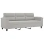 Sofagarnitur mit Kissen, 3-teilig, hellgrauer Mikrofaserstoff von , Sofas - Ref: Foro24-3202303, Preis: 867,73 €, Rabatt: %